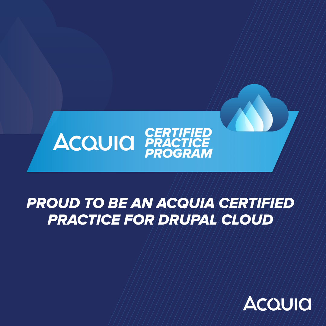 Srijan has been recognized as an Acquia Certified Drupal Cloud Practice
